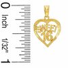 Thumbnail Image 2 of Diamond-Cut SWEET 16 Heart Charm in 10K Gold