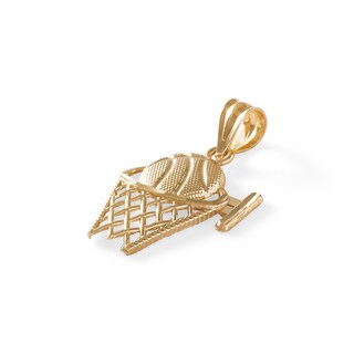 Basketball Hoop Charm in 10K Gold