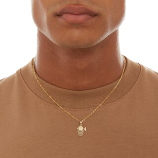 Basketball Hoop Charm in 10K Gold