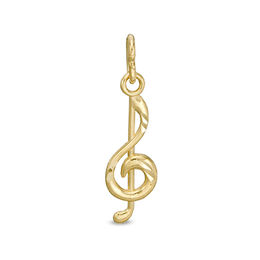 Treble Clef Charm in 10K Gold