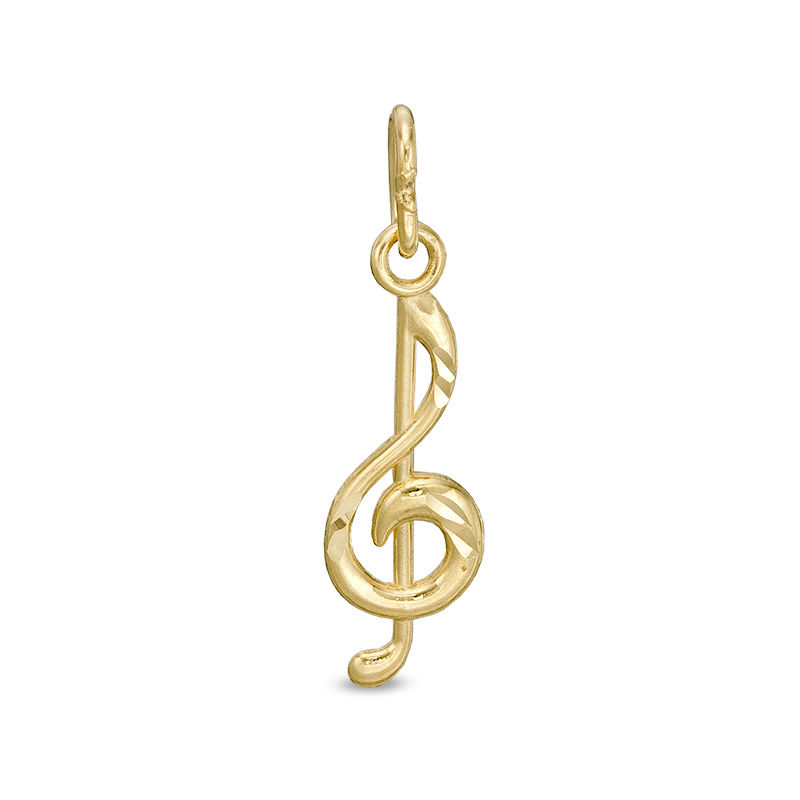 Main Image 1 of Treble Clef Charm in 10K Gold