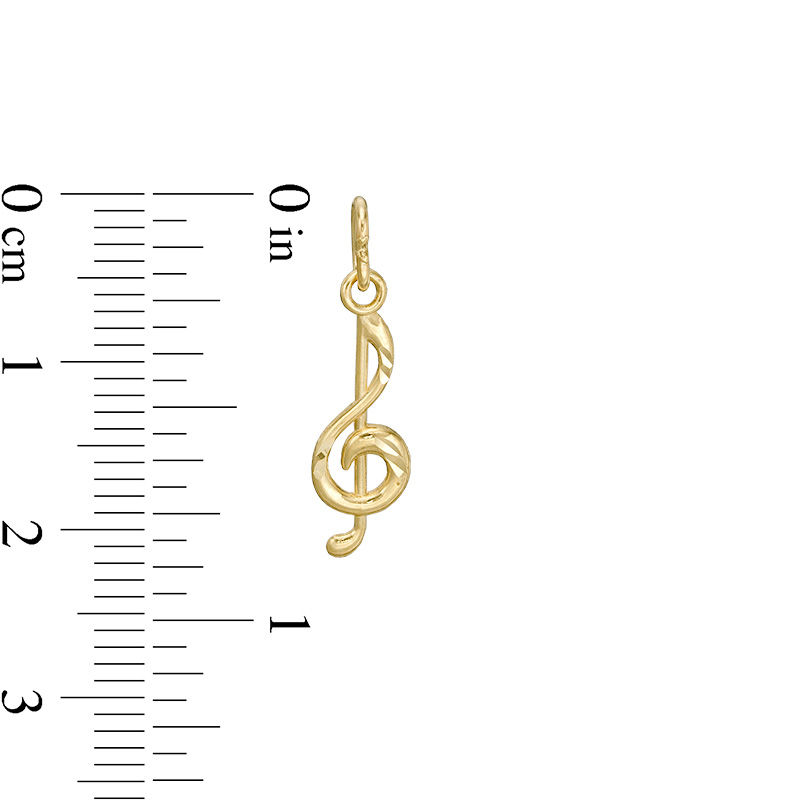 Treble Clef Charm in 10K Gold