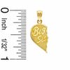 Thumbnail Image 2 of Child's Breakable Big/Lil Sis Heart Charm in 10K Gold