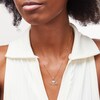 Thumbnail Image 2 of Textured Princess with Crown Two-Tone Necklace Charm in 10K Gold