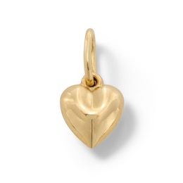 Small Puffy Heart Charm in 10K Gold