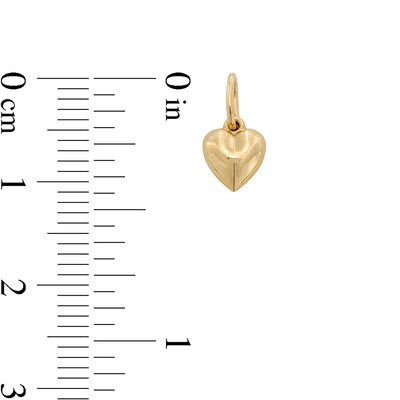 Small Puffy Heart Charm in 10K Gold