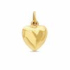 Small Puff Heart Charm in 10K Gold