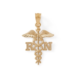 Registered Nurse Symbol Charm in 10K Gold