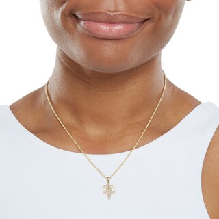 Registered Nurse Symbol Charm in 10K Gold