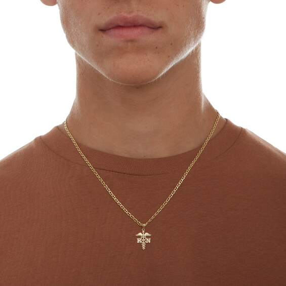 Registered Nurse Symbol Charm in 10K Gold