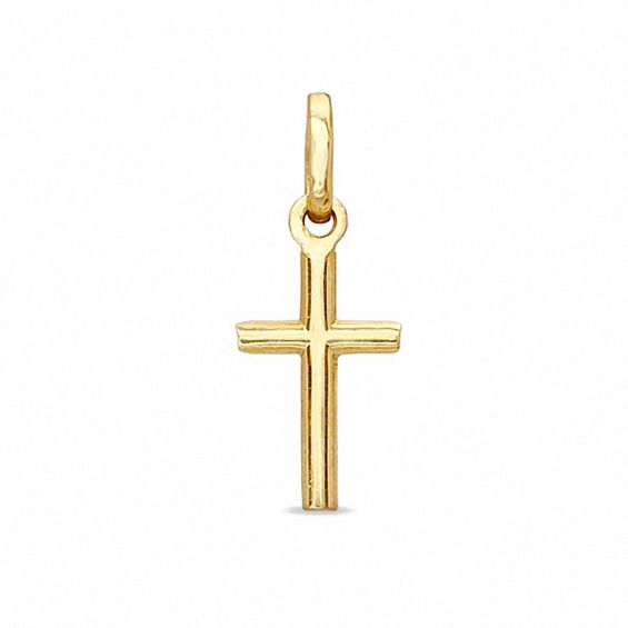 Plain Cross Charm in 10K Gold