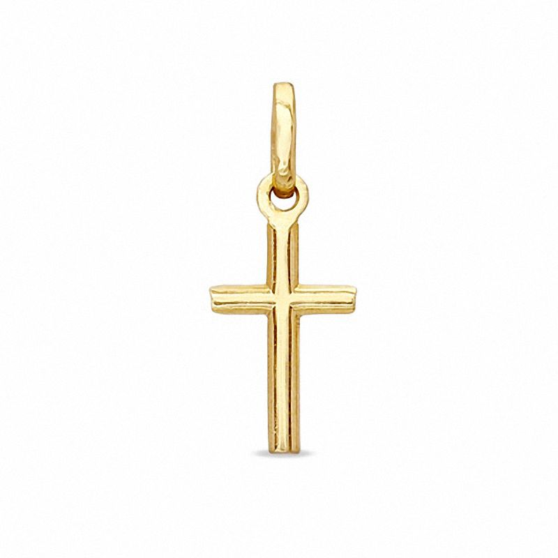 Plain Cross Charm in 10K Gold