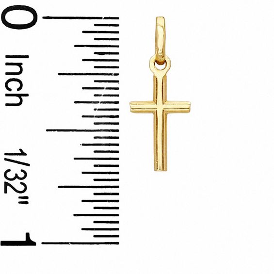Plain Cross Charm in 10K Gold