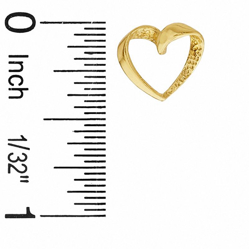 Small Puffed Heart Charm in 10K Gold