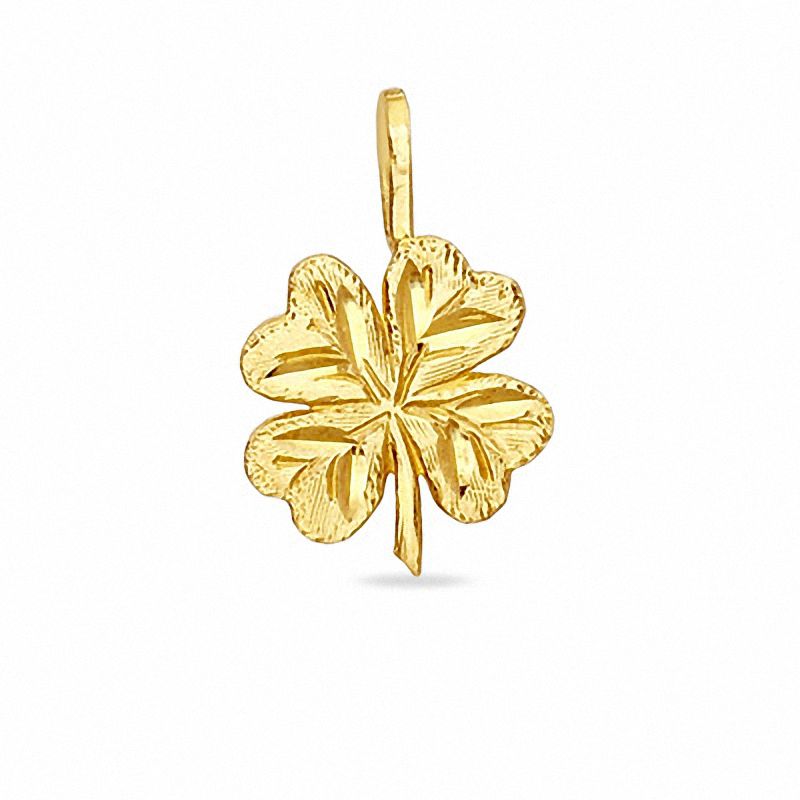 Four Leaf Clover Charm in 10K Gold