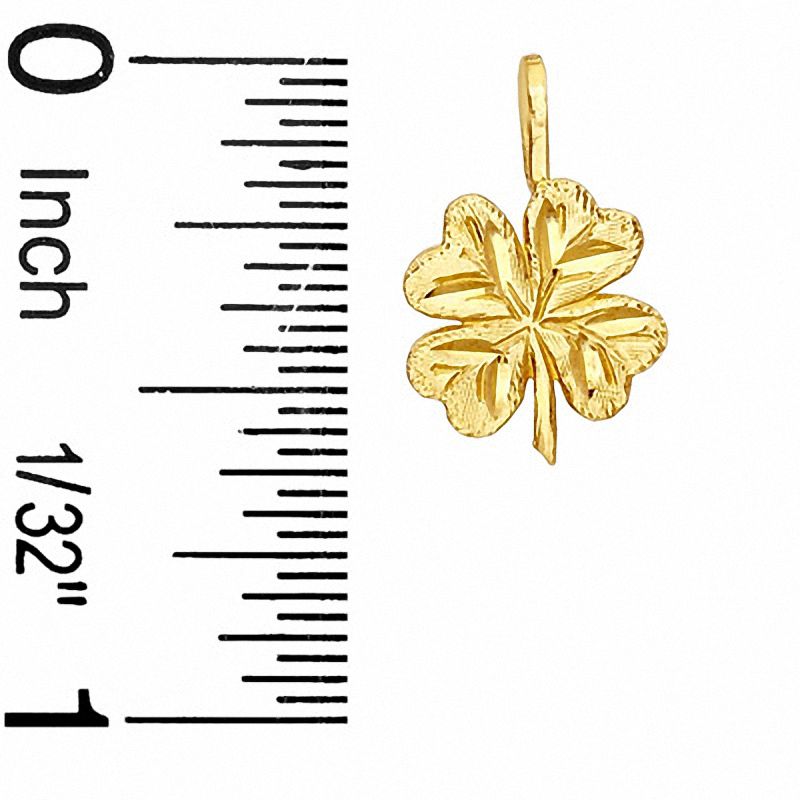 Four Leaf Clover Charm in 10K Gold