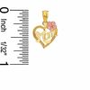 Thumbnail Image 2 of Mom/Daughter Double Heart Breakable Charm in 10K Two-Tone Gold