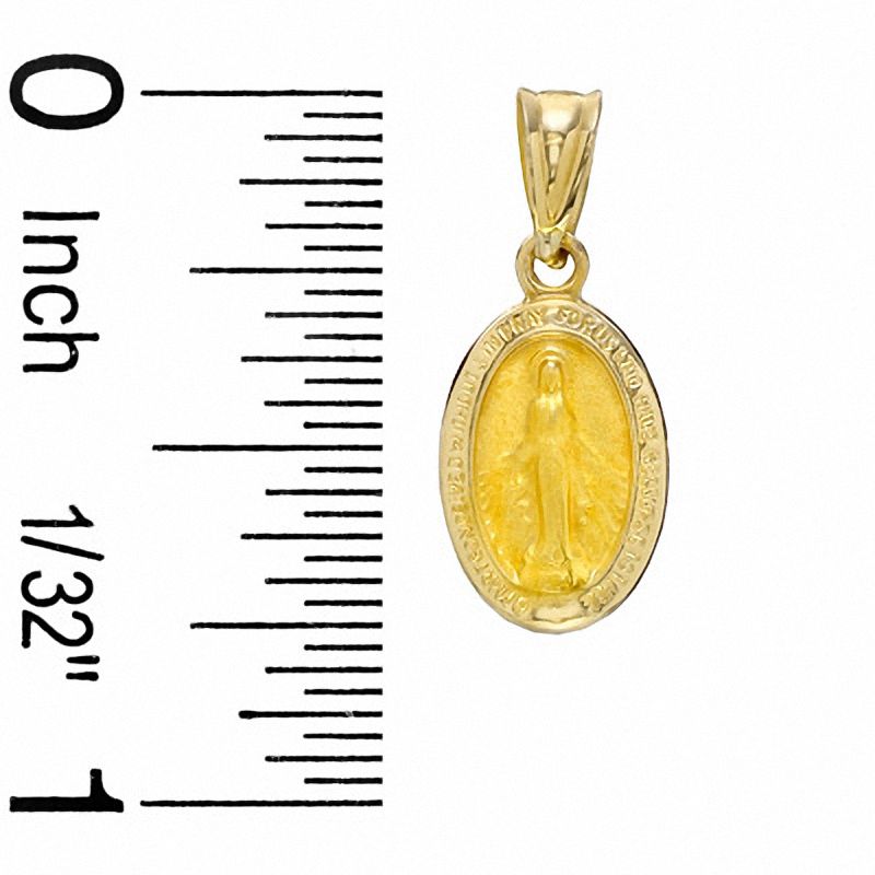 Small Oval Miraculous Medallion Charm in 14K Gold