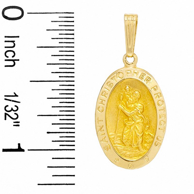 Main Image 2 of Oval St. Christopher Charm in 10K Gold