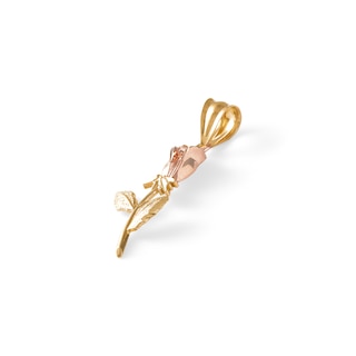 Rose Charm in 10K Two-Tone Gold