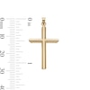 Thumbnail Image 4 of Small Tube Cross Necklace Charm in 10K Gold