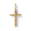 Small Tube Crucifix Charm in 10K Gold