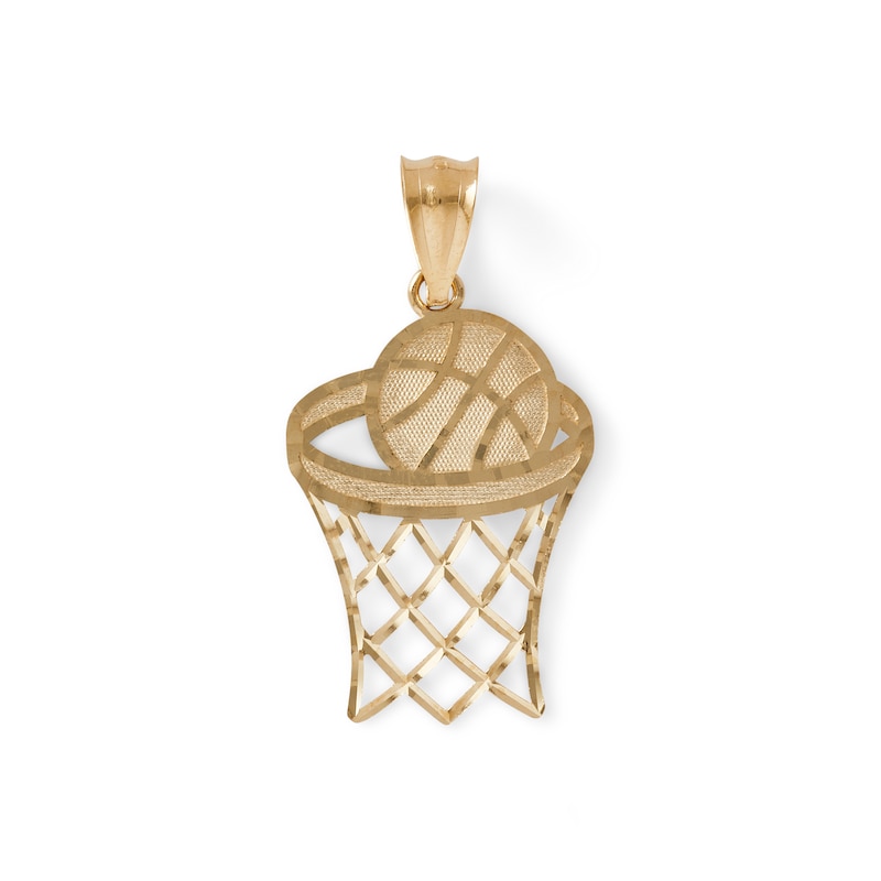 Main Image 1 of Basketball Hoop Charm in 10K Gold