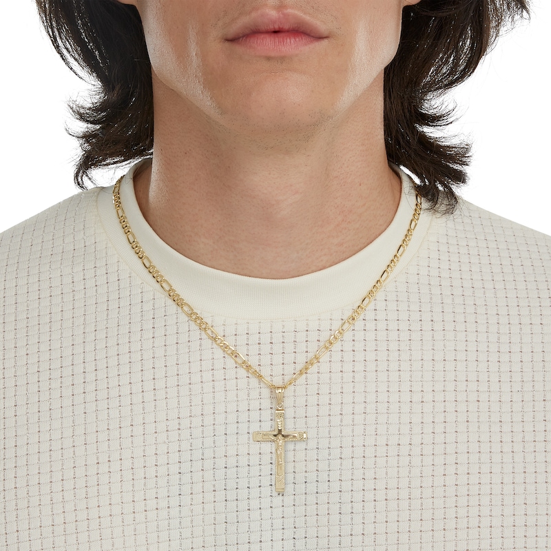 Main Image 4 of 10K Gold Diamond-Cut Crucifix Charm