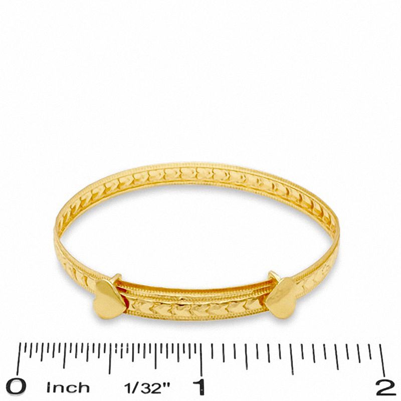 Main Image 2 of Child's Adjustable 10K Gold Heart Bangle