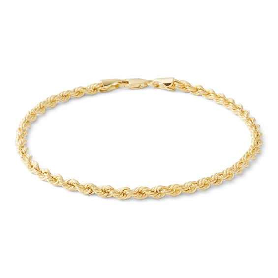 10K Hollow Gold Rope Chain Bracelet