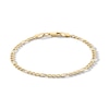 Thumbnail Image 0 of Child's 060 Gauge Hollow Figaro 3+1 Chain Bracelet in 10K Hollow Gold - 5.5"