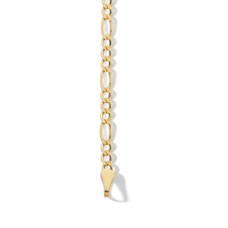 Child's 060 Gauge Hollow Figaro 3+1 Chain Bracelet in 10K Hollow Gold - 5.5"