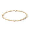 Thumbnail Image 0 of Made in Italy Child's 080 Gauge Figaro 3+1 Chain Bracelet in 10K Hollow Gold - 6"