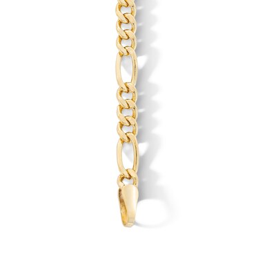 Made in Italy Child's 080 Gauge Figaro 3+1 Chain Bracelet in 10K Hollow Gold - 6"