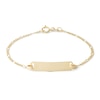 Thumbnail Image 1 of Child's 050 Gauge Figaro 3+1 ID Chain Bracelet in 10K Hollow Gold - 5.5"