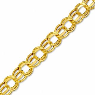10K Gold 5mm Spiral Charm Bracelet - 7.25"