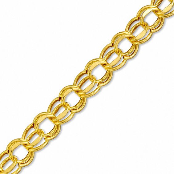 10K Gold 5mm Spiral Charm Bracelet - 7.25"