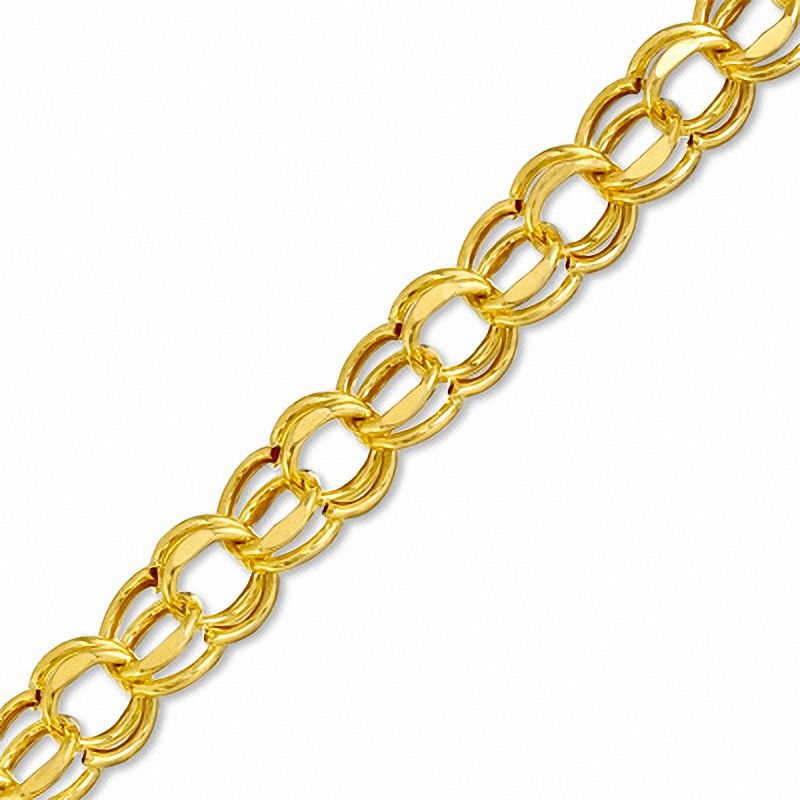 Main Image 1 of 10K Gold 5mm Spiral Charm Bracelet - 7.25"