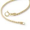 020 Gauge Rope Chain Bracelet in 10K Hollow Gold - 7"
