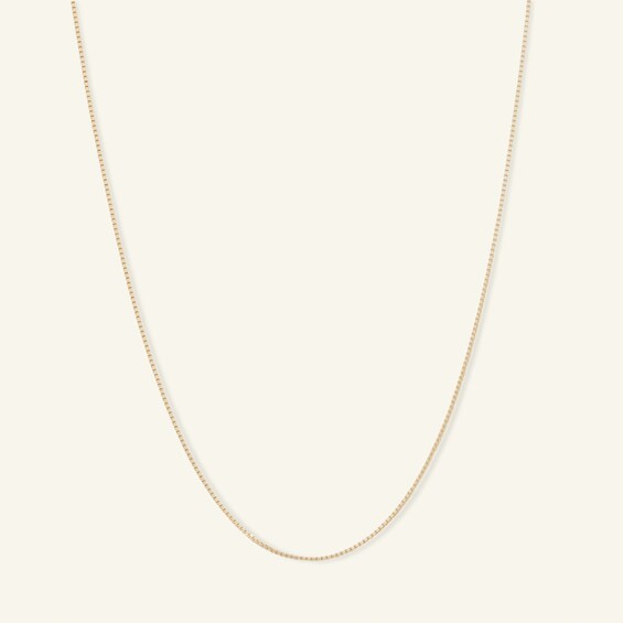 040 Gauge Box Chain Necklace in 14K Solid Gold