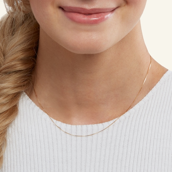 14K Solid Gold Box Chain