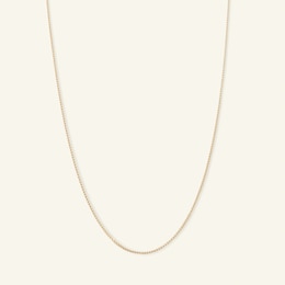 040 Gauge Box Chain Necklace in 14K Solid Gold - 18&quot;