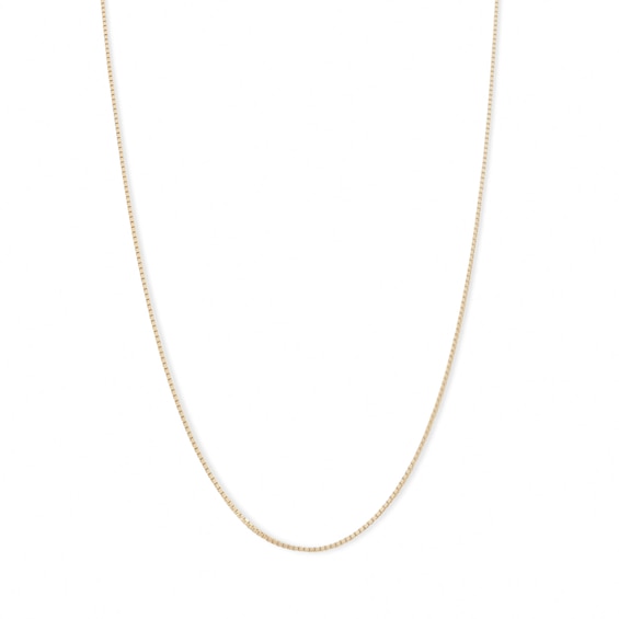 040 Gauge Box Chain Necklace in 14K Solid Gold - 18"