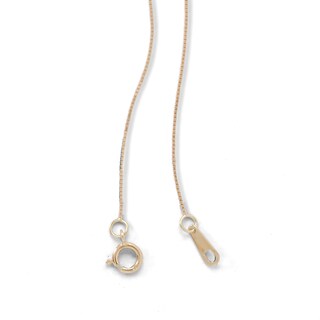 040 Gauge Box Chain Necklace in 14K Solid Gold - 18"