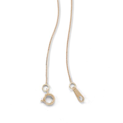 040 Gauge Box Chain Necklace in 14K Solid Gold - 18"