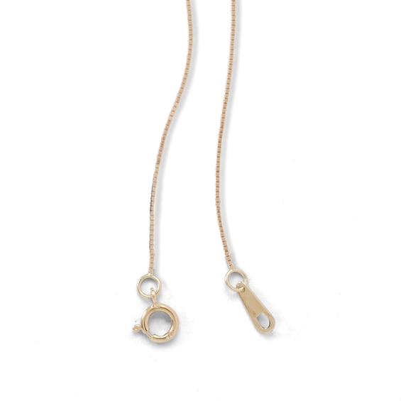 040 Gauge Box Chain Necklace in 14K Solid Gold - 18"