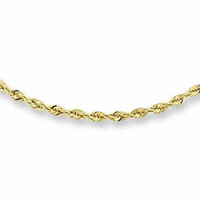 14K Gold 3.0mm Glitter Rope Chain Necklace - 20"