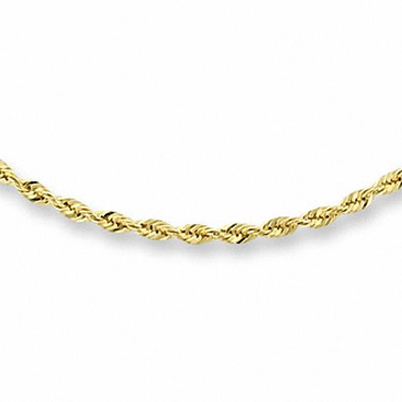 14K Gold 3.0mm Glitter Rope Chain Necklace - 20"