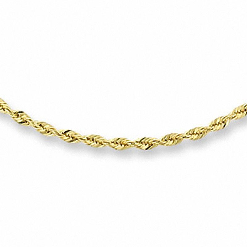 Main Image 1 of 14K Gold 3.0mm Glitter Rope Chain Necklace - 20"
