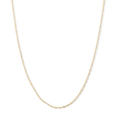 14K Solid Gold Singapore Chain